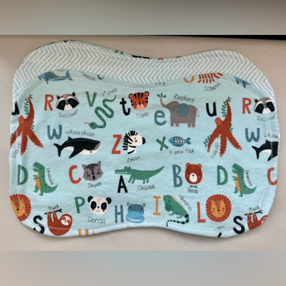 Handmade: Animal Alphabet Burp Clothes